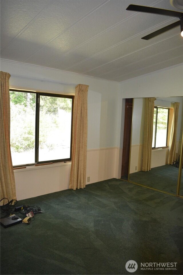 847 Cannon Rd, Packwood, WA 98361 - carpeted empty room with a wainscoted wall