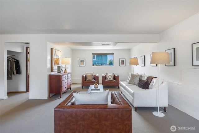 5228 56th Ave S, Seattle, WA 98118 - living area featuring light carpet and baseboards