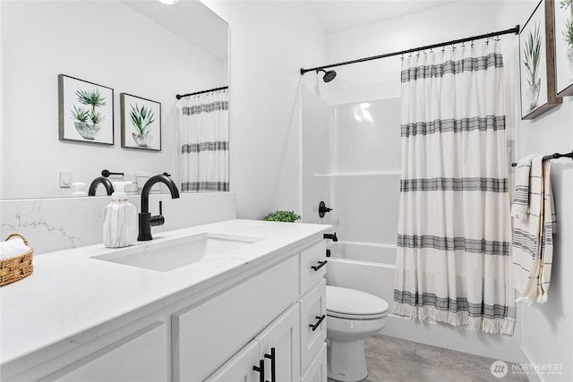 2016 Steelhead Way, Lynden, WA 98264 - full bathroom with vanity, toilet, shower / tub combo, and tile patterned floors