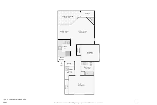 12515 NE 116th St Unit B23, Kirkland, WA 98034 - room layout