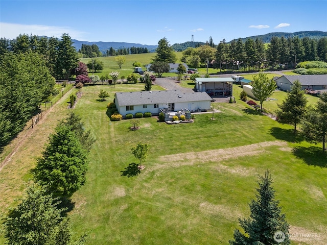 401 Huntting Rd, Silver Creek, WA 98585 - aerial view of property and surrounding area with a mountain backdrop