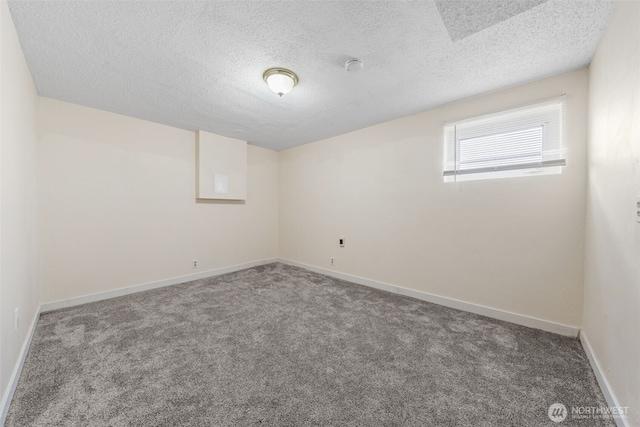 11401 69th Pl S, Seattle, WA 98178 - below grade area featuring carpet, a textured ceiling, and baseboards