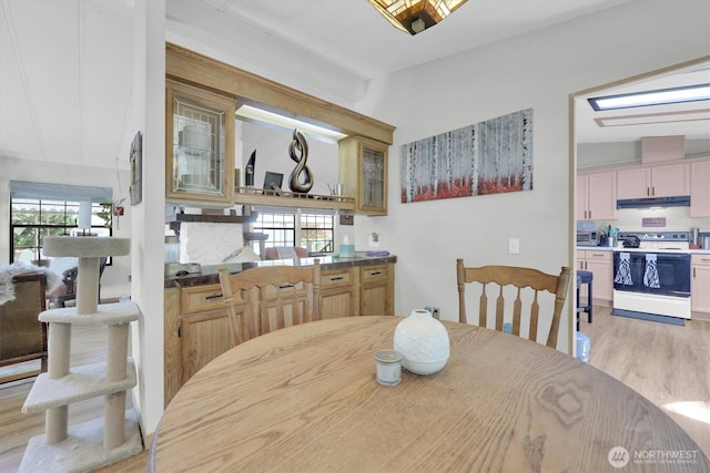 23708 Locust Way Unit 8B, Bothell, WA 98021 - dining space featuring light wood finished floors and plenty of natural light