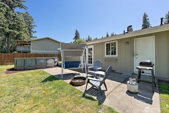 21301 118th Street Ct E, Bonney Lake, WA 98391 - view of yard featuring a patio and an outdoor fire pit