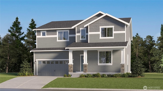 13485 200th Ave SE, Monroe, WA 98272 - craftsman-style home featuring an attached garage, a front yard, and concrete driveway