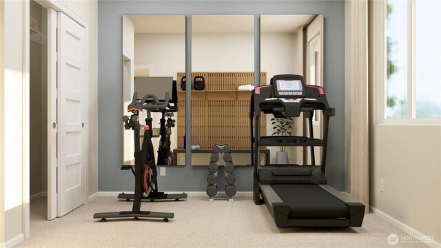 13485 200th Ave SE, Monroe, WA 98272 - workout room with carpet flooring and baseboards