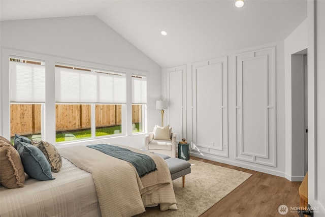 1516 131st Ave NE, Lake Stevens, WA 98258 - bedroom with lofted ceiling, wood finished floors, and recessed lighting