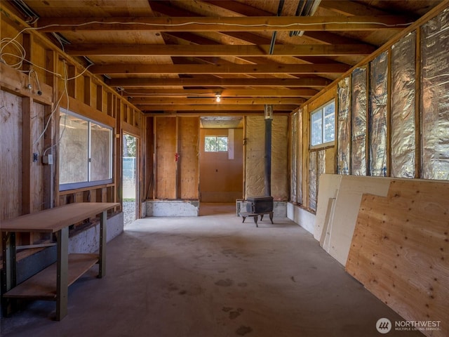 52 W Pheasant Ln, Sequim, WA 98382 - miscellaneous room with a wood stove
