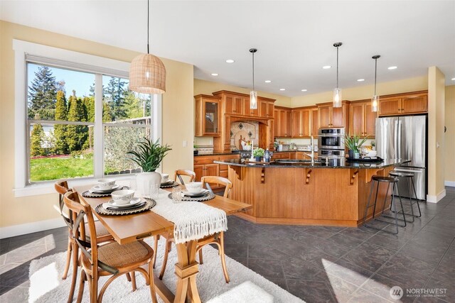 884 Saratoga Way, Camano Island, WA 98282 - dining space with plenty of natural light, baseboards, and recessed lighting