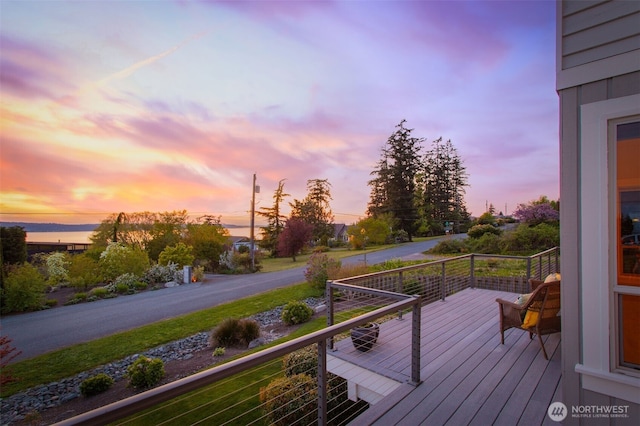 884 Saratoga Way, Camano Island, WA 98282 - view of deck at dusk