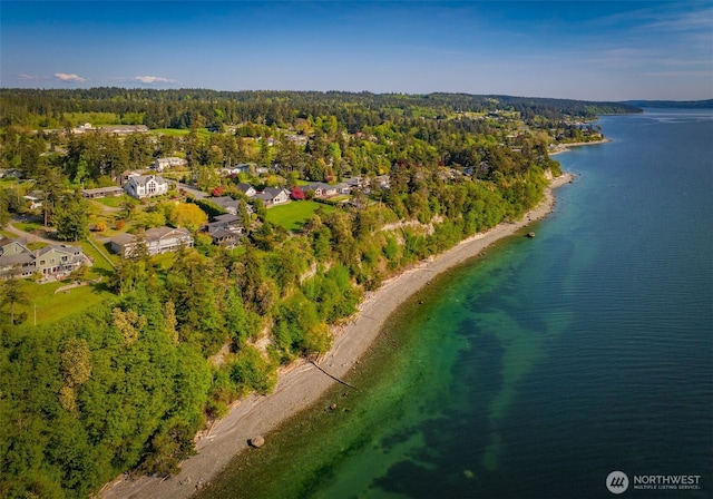 884 Saratoga Way, Camano Island, WA 98282 - aerial view of property and surrounding area with a heavily wooded area and a large body of water