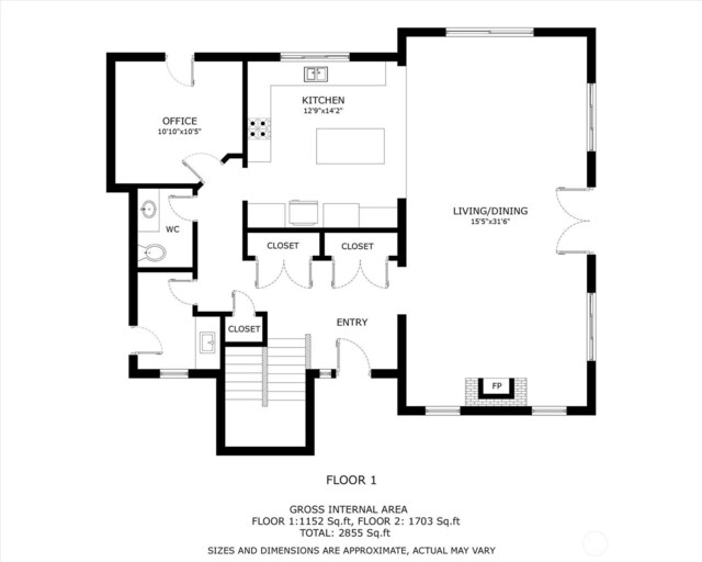 412 15th Ave, Kirkland, WA 98033 - room layout