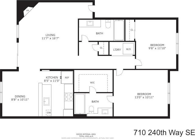 710 240th Way SE Unit J302, Sammamish, WA 98074 - floor plan / room layout