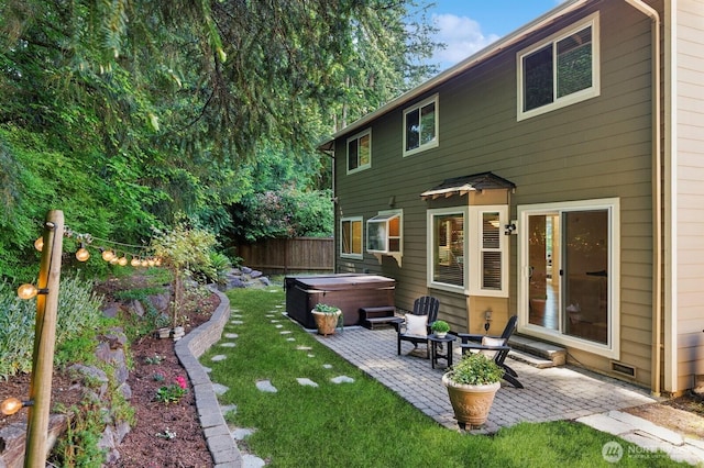 1826 168th Pl SE, Mill Creek, WA 98012 - view of yard with a hot tub and a patio area