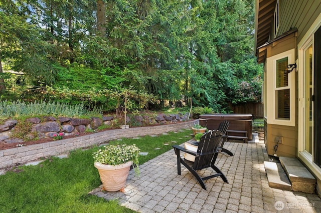 1826 168th Pl SE, Mill Creek, WA 98012 - view of patio with a hot tub