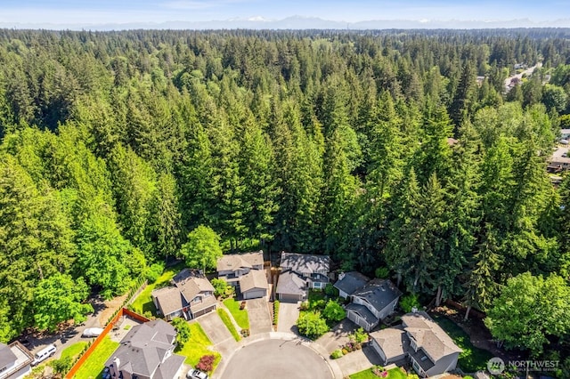 1826 168th Pl SE, Mill Creek, WA 98012 - aerial perspective of suburban area with a heavily wooded area