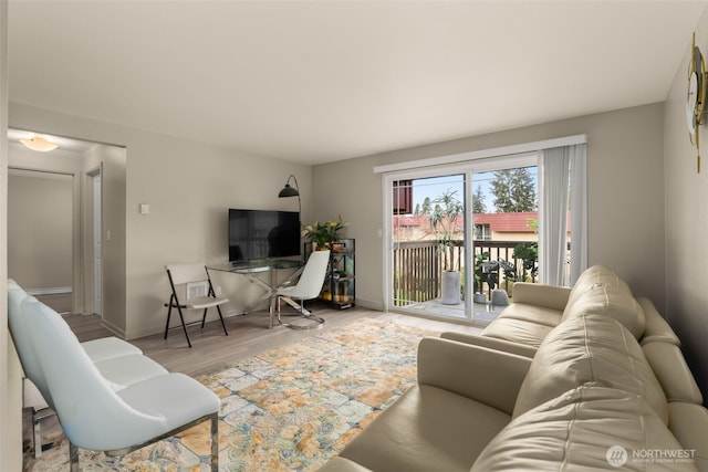 512 141st Ave SE Unit 55, Bellevue, WA 98007 - living room with wood finished floors and baseboards