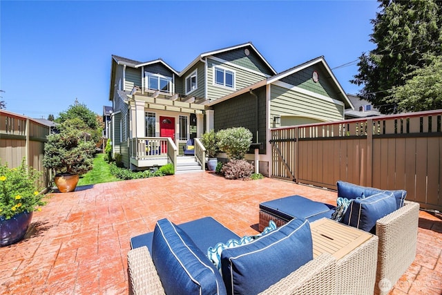 3534 SW Monroe St, Seattle, WA 98126 - view of patio / terrace with a wooden deck and a pergola