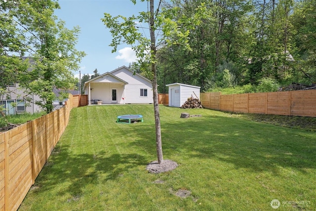 201 SE Alder St, Winlock, WA 98596 - view of yard featuring a trampoline