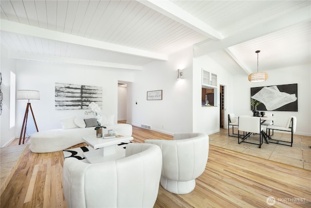 639 130th Ave NE, Bellevue, WA 98005 - living area featuring wood finished floors, baseboards, and wood ceiling