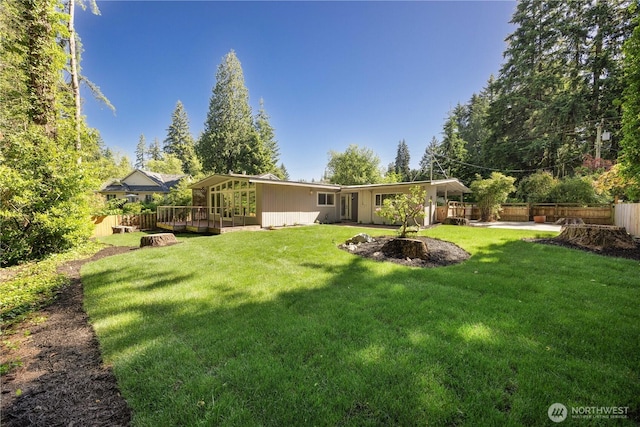 639 130th Ave NE, Bellevue, WA 98005 - rear view of house with a wooden deck
