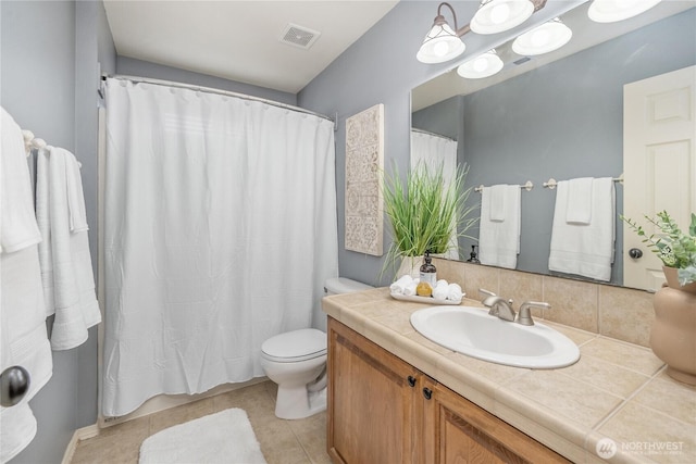 4301 Mckinley St NE, Lacey, WA 98516 - full bath with vanity, tile patterned floors, and a shower with curtain