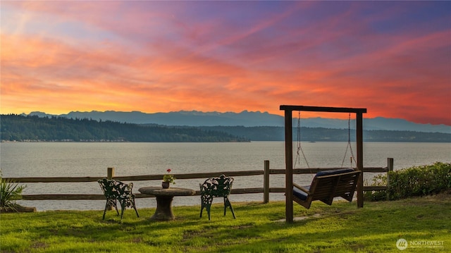 2548 S Camano Dr, Camano Island, WA 98282 - water view featuring mountains