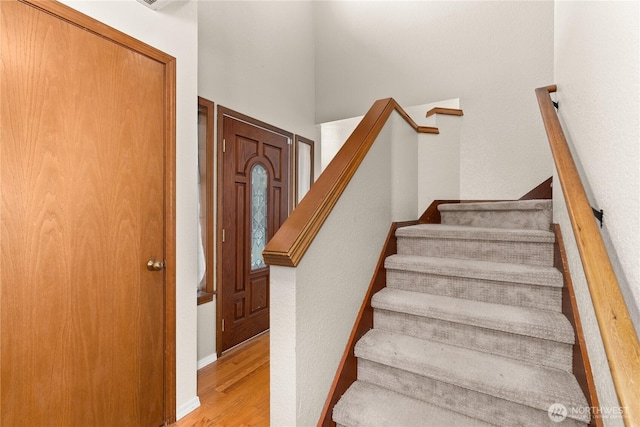 4404 29th Ave SE, Lacey, WA 98503 - stairs featuring wood finished floors and baseboards