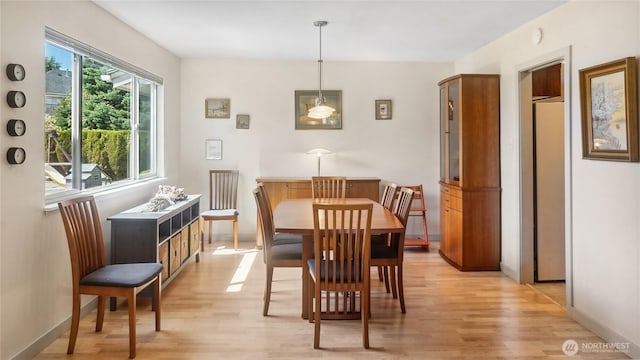 1525 E Catalpa St, Othello, WA 99344 - dining area featuring light wood-style flooring and baseboards