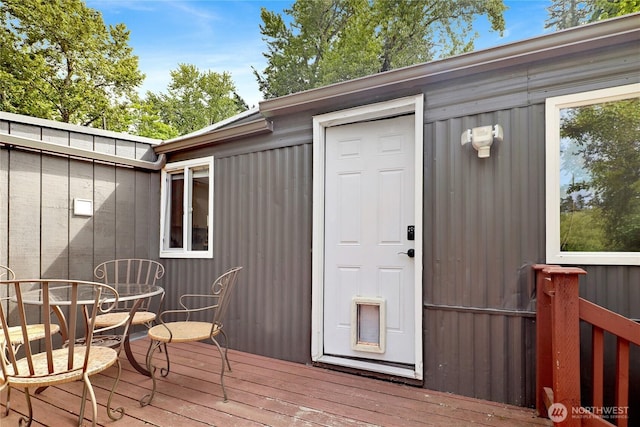 3854 Britton Rd Unit 1, Bellingham, WA 98226 - wooden deck featuring outdoor dining area
