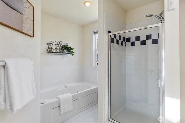 22035 99th Pl W, Edmonds, WA 98020 - full bathroom featuring a stall shower, a garden tub, and tile patterned flooring