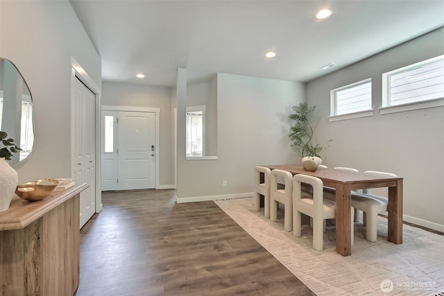 3007 Fiddleback St NE, Lacey, WA 98516 - dining room featuring wood finished floors and recessed lighting