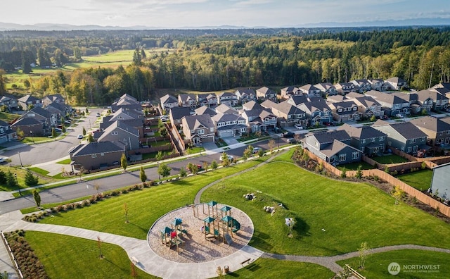 3007 Fiddleback St NE, Lacey, WA 98516 - aerial view of property and surrounding area with nearby suburban area