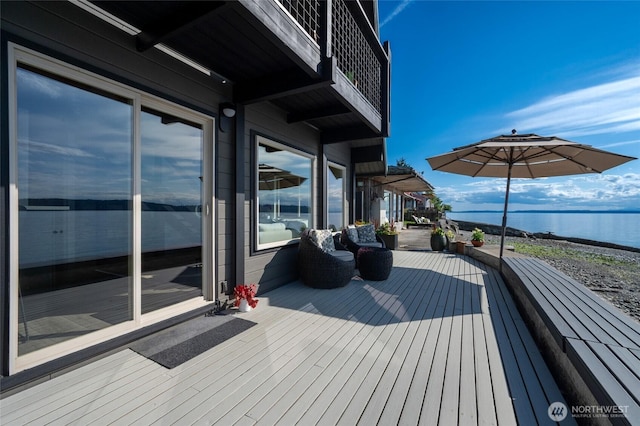 8200 Naketa Beach Walk, Mukilteo, WA 98275 - deck featuring a water view