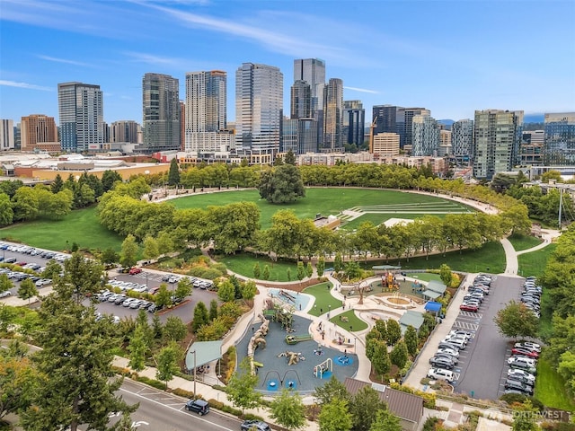 379 100th Ave NE Unit A, Bellevue, WA 98004 - aerial view of city skyline and a recreational park
