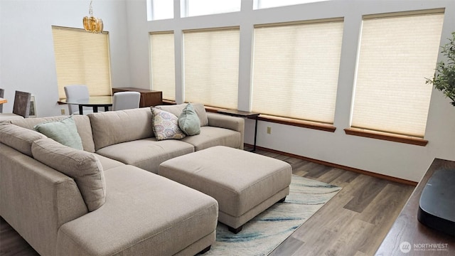 1249 E Ocean Shores Blvd SW, Ocean Shores, WA 98569 - living room featuring wood finished floors and baseboards