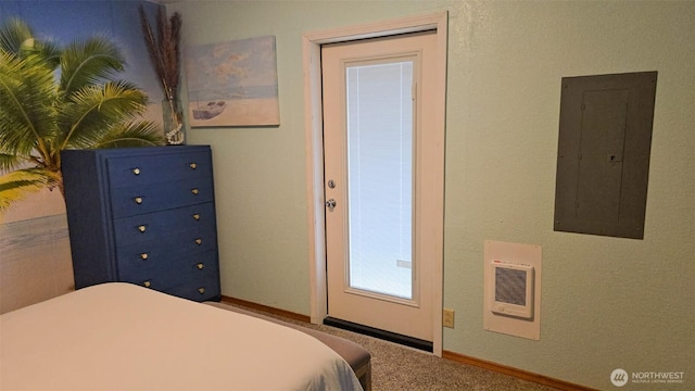 1249 E Ocean Shores Blvd SW, Ocean Shores, WA 98569 - carpeted bedroom featuring electric panel and baseboards