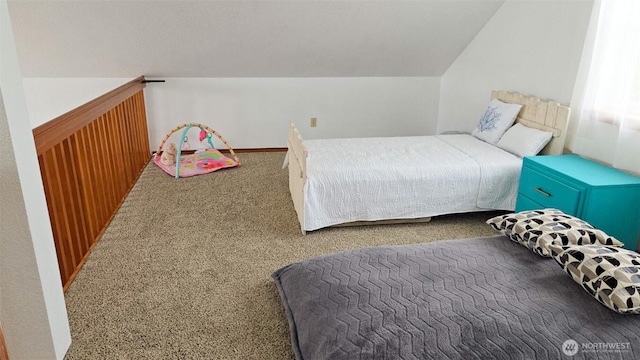 1249 E Ocean Shores Blvd SW, Ocean Shores, WA 98569 - carpeted bedroom featuring lofted ceiling