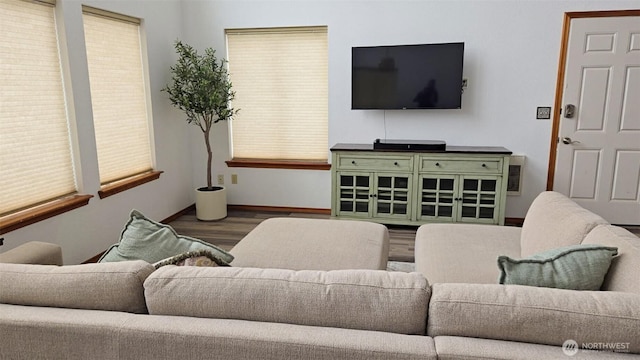 1249 E Ocean Shores Blvd SW, Ocean Shores, WA 98569 - living area featuring wood finished floors and healthy amount of natural light