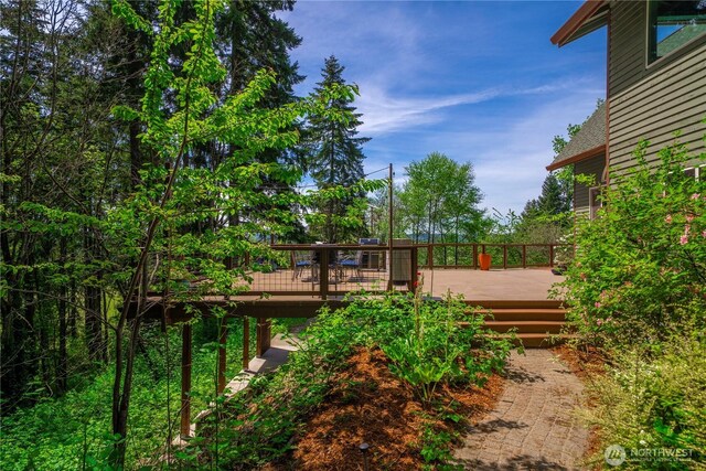 10507 48th St E, Edgewood, WA 98372 - view of yard featuring a deck