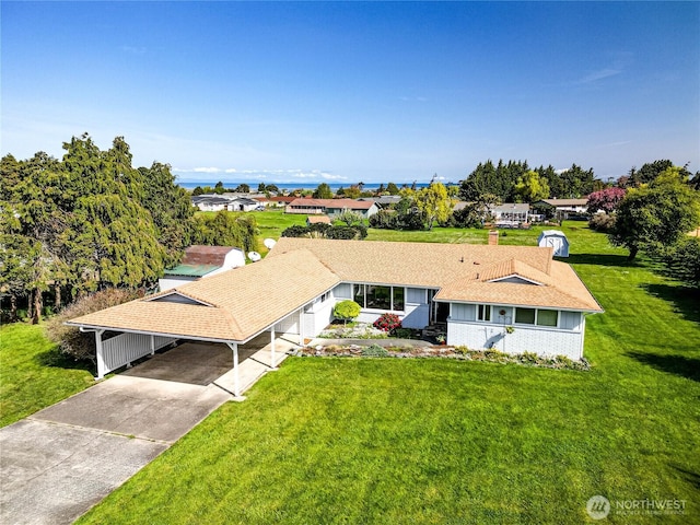 361 E Anderson Rd, Sequim, WA 98382 - view from above of property