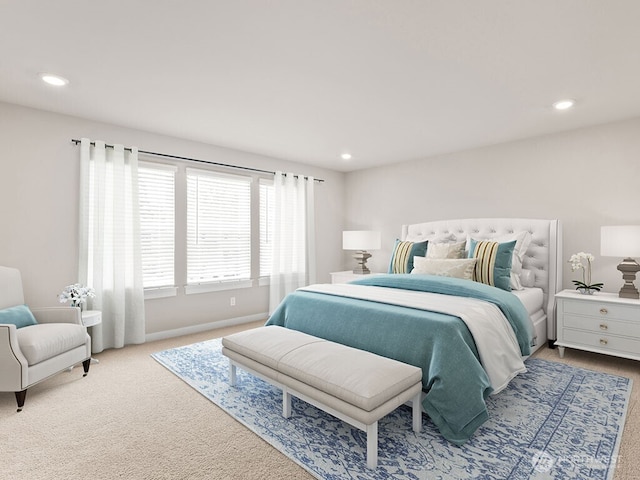 768 SE 11th Pl Lot 05, North Bend, WA 98045 - bedroom featuring carpet floors, recessed lighting, and baseboards