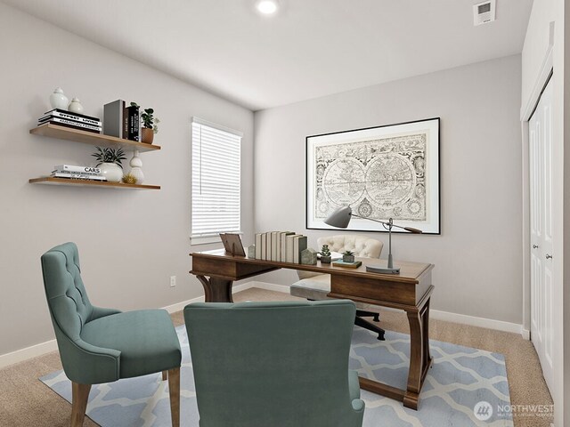 768 SE 11th Pl Lot 05, North Bend, WA 98045 - office area with light colored carpet and baseboards