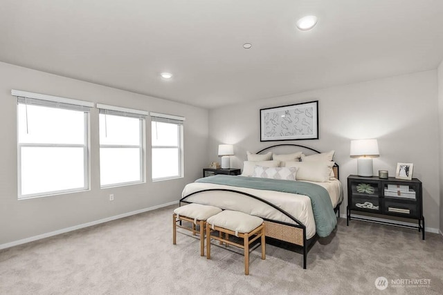 768 SE 11th Pl Lot 05, North Bend, WA 98045 - bedroom featuring baseboards, light colored carpet, and recessed lighting