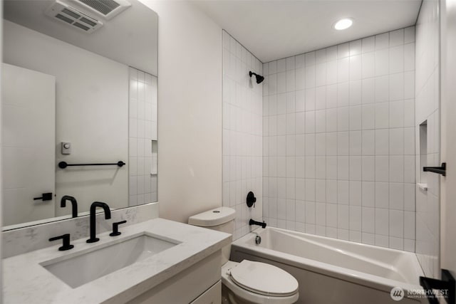 6320 41st Ave SW Unit D, Seattle, WA 98136 - full bathroom featuring toilet, vanity, and washtub / shower combination