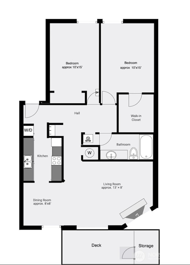 12223 NE Bel-Red Rd Unit D105, Bellevue, WA 98005 - floor plan / room layout
