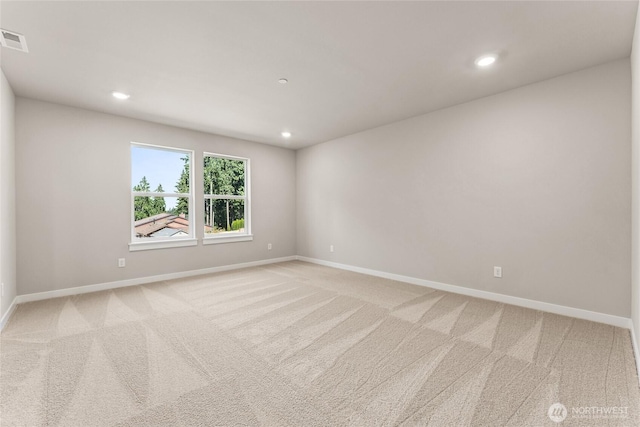 3822 98th Avenue Ct E Unit 9, Edgewood, WA 98371 - unfurnished room with light colored carpet and recessed lighting