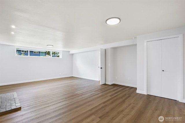 1231 121st Pl SE, Everett, WA 98208 - basement with wood finished floors and baseboards