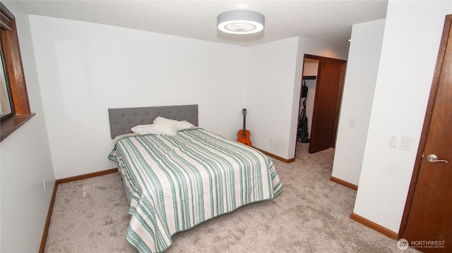 161 E Connemara Way, Shelton, WA 98584 - carpeted bedroom featuring baseboards, a closet, and a textured ceiling