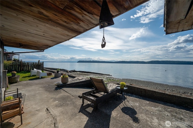 8204 Naketa Beach Walk, Mukilteo, WA 98275 - view of patio / terrace featuring a water view